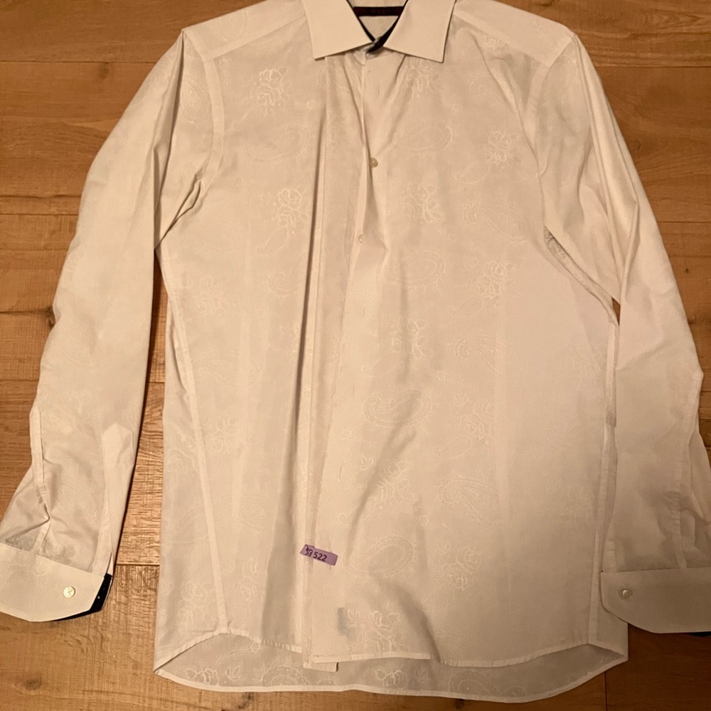 Textured Pattern white DAGR dress shirt.  Gorgeous shirt, great condition.